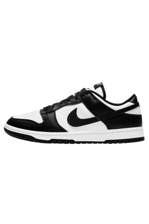 A pair of Nike Dunk sneakers in the Panda colourway