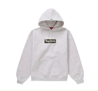 Supreme Box Logo Hooded Sweatshirt (FW23) Ash Grey
