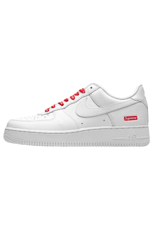 A pair of Nike Air Forces in the popular Supreme collaboration