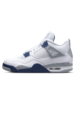 A pair of Air Jordan 4s in the Midnight Blue colourway