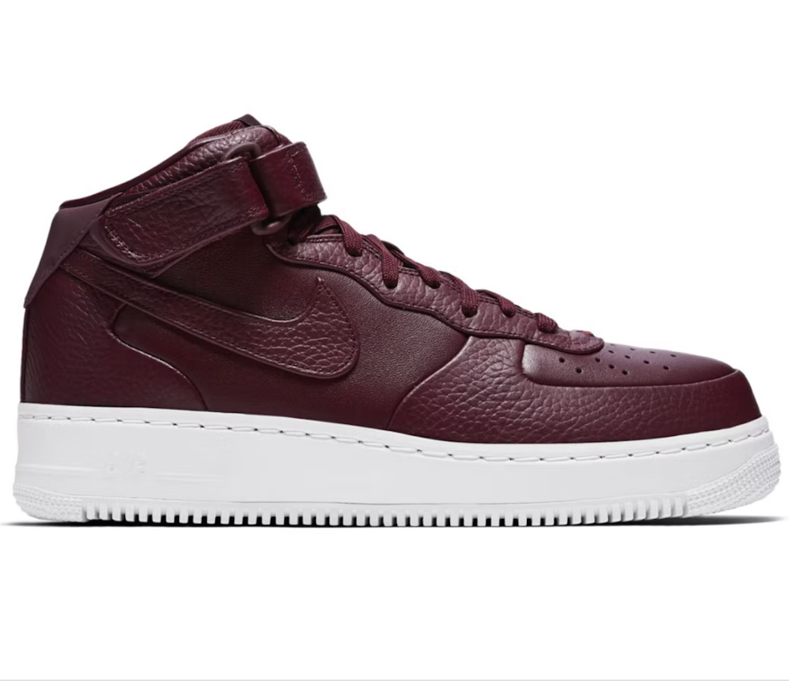 NikeLab Air Force 1 Mid Night Maroon London Sneaker Club